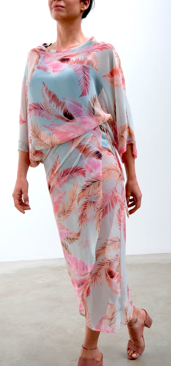 Kath Tapper tie wrap skirt with side split