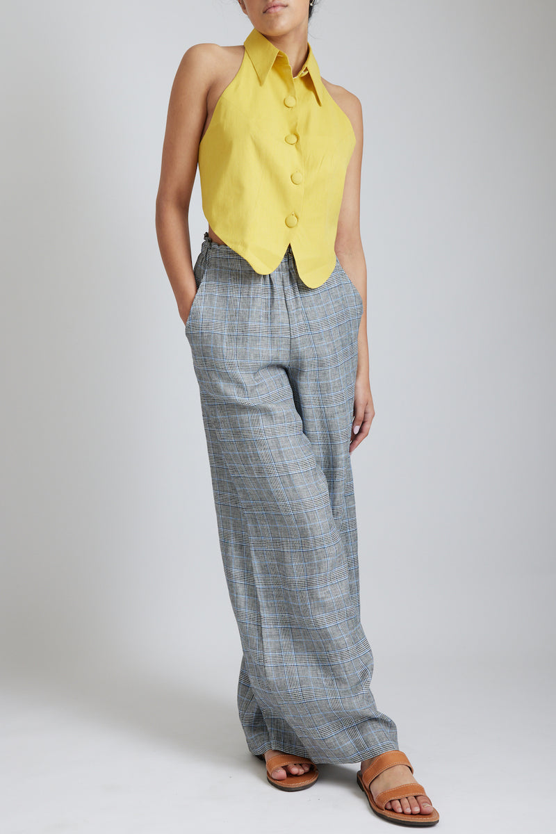 Willow Check Linen Pants