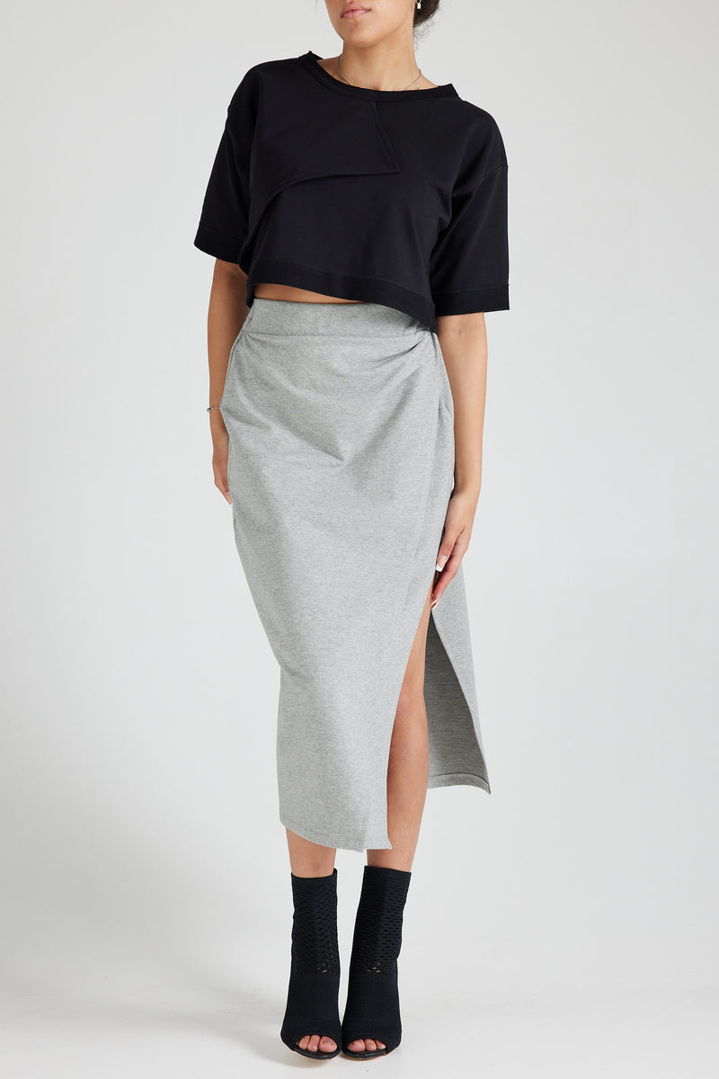 Stella Midi Skirt - Grey