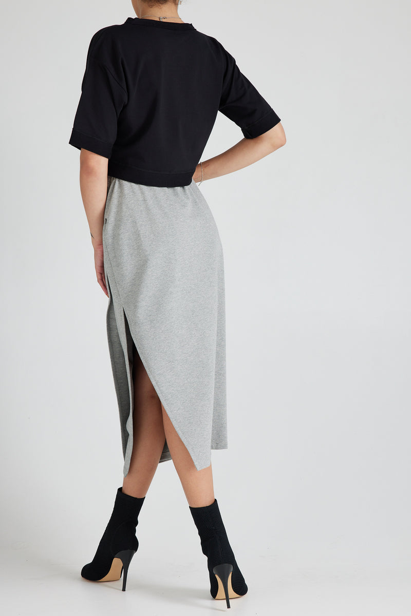 Stella Midi Skirt - Grey