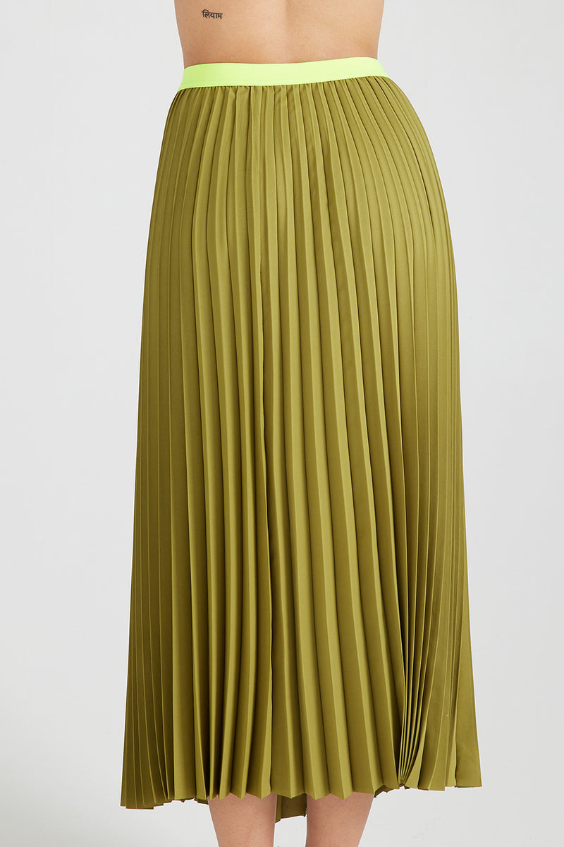 Estelle Sunray Skirt - Olive / Moss Green