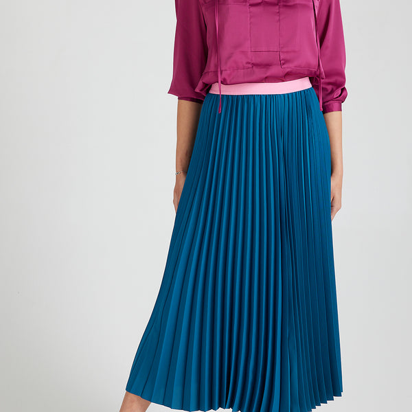 Oasis pink pleated skirt hotsell