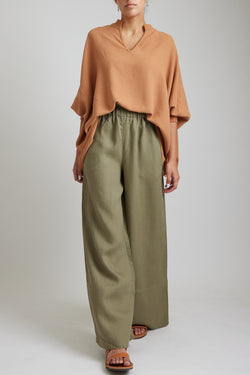 Willow Linen Pants - Khaki